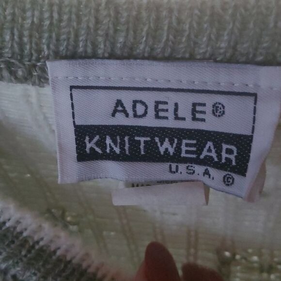 Adele Knitwear Vintage Made in the USA Holiday Christmas Snowman Sz M Sweater - Picture 4 of 8